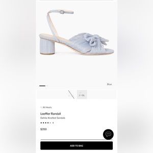 Loeffler RANDALL dahlia blue pleated bow heel